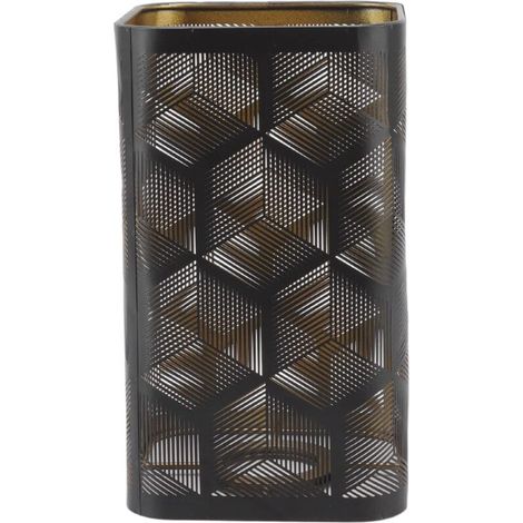 Iron Lampshade, Hollow Metal Carving Process, Straight Square, Modern Decorative Hollow Metal Lampshade Cover for E27 E26 Bulb, Bedroom, 115x115x20cm (1/2)