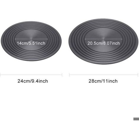 Diffuseur de chaleur pour cuisinière - Unbrand - Aluminium avec revêtement anti-adhésif - Dimensions 27,9 cm - Noir (1/5)