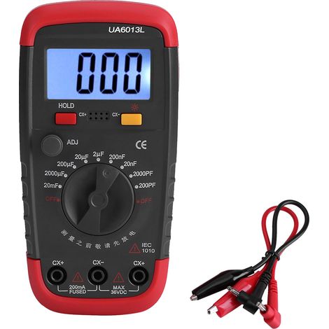 Tester digitale per condensatori UYIGAO 6013L - Alimentato a batteria, con schermo LCD