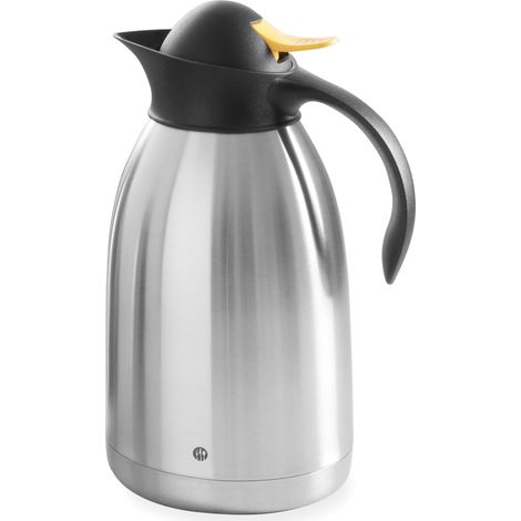 Thermos, caraffa termica per tè da catering, a doppia parete, in acciaio, 2L - Hendi 446720
