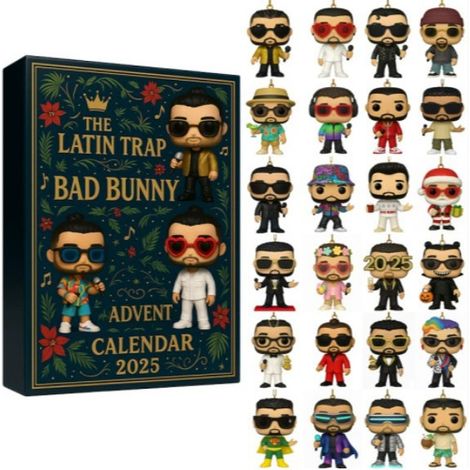 Bad Bunny Advent Calendar, Countdown, Surprise Box, Christmas Tree Decoration, Acrylic Ornament (1/5)