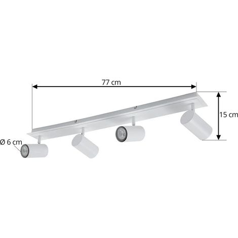 [NEUWERTIG] B-Ware Lindby Deckenstrahler Joffrey Deckenlampe Deckenleuchte 80 Cm Weiß 4 Flg. Gu10
