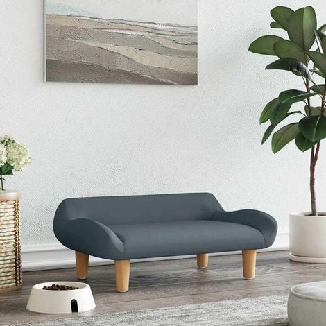 Panier pour chien gris foncé, dimensions 70 x 40 x 24 cm, en tissu