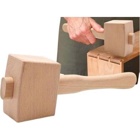 Mallet Hammer - Striking Woodworking Tool, Multifunctional Leathercraft Wood Carving Mallet, Beech Wood Carving Mallet for Carpentry