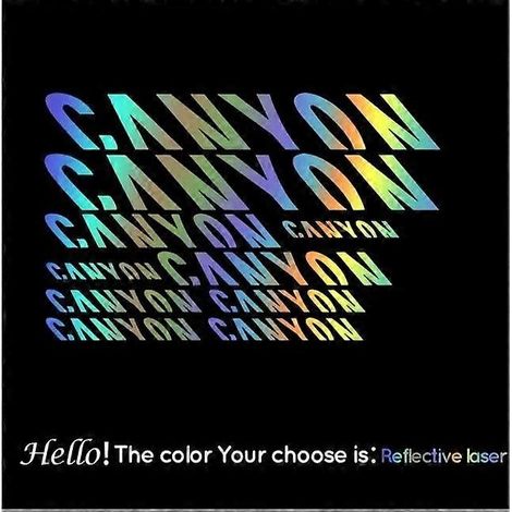 Autocollant réfléchissant imperméable et anti-rayures pour VTT Canyon Highway (351 cm - 276 cm) protection de roue - découpe laser (20 cm - 157 cm).
