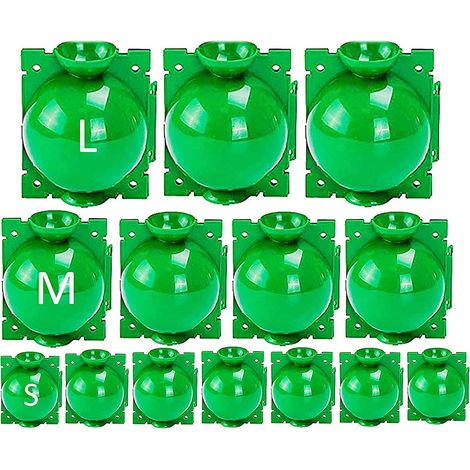 14 pieces plant root box, cultivation ball, grafting box, high-pressure cultivation ball box, plant rooting device (L+M+S, green)
