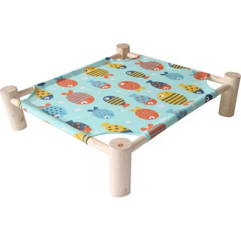 Haustierbett für Spaziergänge, Sommerbett für Hunde, Holzmatte für Katzen, waschbar und ganzjährig verwendbar, Hunde- und Katzen-Spazierbett