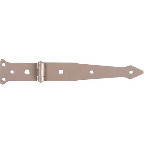 Penture droite DURAVIS® 202/77 x 48 mm, matériau : Acier, bleu zingué, surface : beige nacré RAL 1035 (1/3)