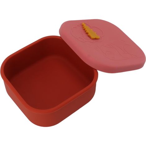 Silikon-Lunchbox, Kühlschrank-Aufbewahrungsbehälter, tragbar, geruchsdicht, versiegelt, für Büro und Outdoor, Rosa (1/5)