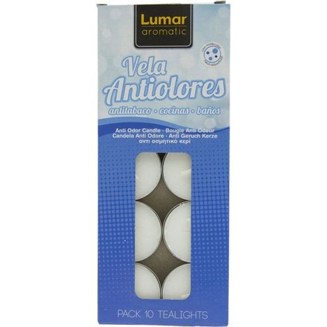 TrAdE Shop Traesio - Set 10pz Da 10 Candele Tealight Lumini Profumati Antiodore Tabacco Cucine Bagni 042578 - (1/3)