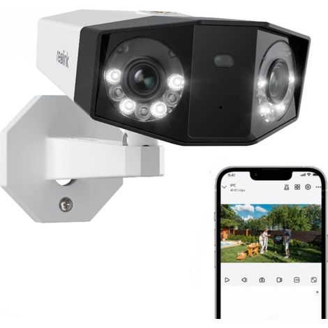 Reolink 4K PoE Dual-Lens Überwachungskamera Outdoor , 180° Sichtwinkel, Person/Fahrzeug/Tier-Erkennung, Farb-Nachtsicht, Zwei-Wege-Audio, Wasserdicht (1/5)