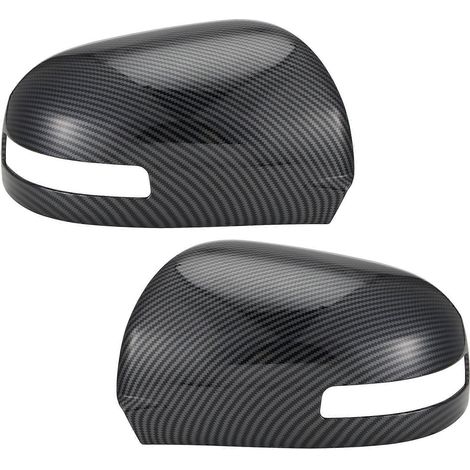 Garniture de rétroviseur en fibre de carbone pour Mitsubishi Outlander 2013 2014 2015 2016 2017 2018 2019 (1/5)