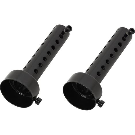Lot de 2 silencieux d'échappement universels pour moto 48 mm, Baffle dB Killer court, Noir (1/5)