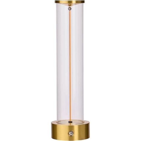 TrAdE Shop Traesio - Lampada Da Tavolo Scrivania Led 3w Filamento Flessibile Magnetico Lume Ricaricabile D39 - Oro (1/5)