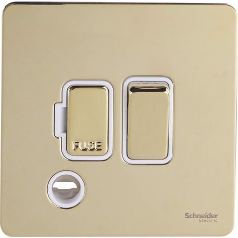 Plaque plate sans vis, connexion fusible avec interrupteur en laiton (1/4)