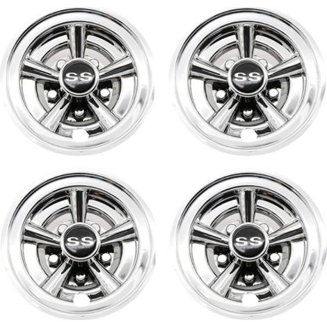 Set di 4 copricerchi da 8 pollici per golf cart, design a 5 razze (1/4)