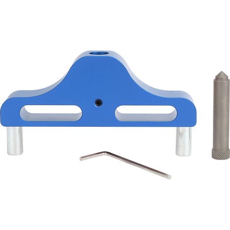 Traceur de Centre en Alliage d'Aluminium pour Bois - Outil de Marquage 95mm Bleu/Rouge (1/5)