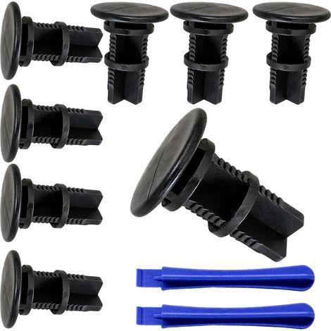 Serrure pour poubelle, 2 outils et 8 goupilles de charnière pour couvercle de poubelle, serrure de poubelle sans perçage, remplacement rapide pour poubelles défectueuses (1/5)