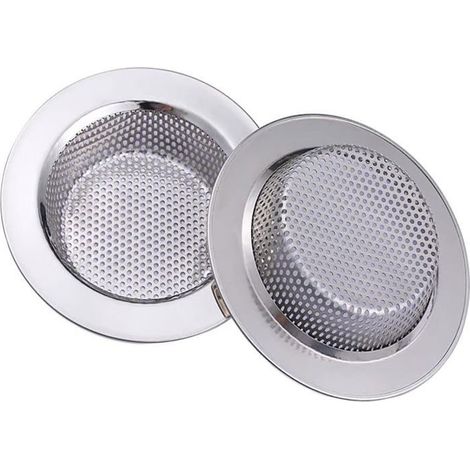 2 Pcs Filtre évier Cuisine, Filtre à évier en Acier Inoxydable, Filtre en métal Bain lavabo Filtre pour Salle de Bain Cuisine 7.5cm (1/5)