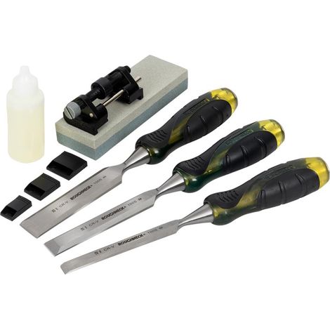 Roughneck Bevel Edge Chisel & Sharpening Kit, 6 piece ROU30165 (1/3)