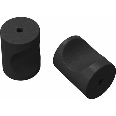 Cabinet Knobs 2 pcs Black M4 x 12 mm Iron vidaXL
