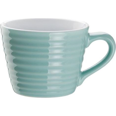 Lot de 6 tasses à café 230 ml, en porcelaine verte (1/2)