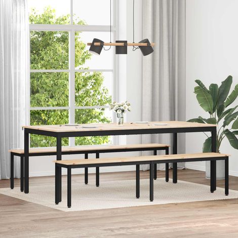 Bank Natur 200 x 35 x 45 cm Massives Kiefernholz
