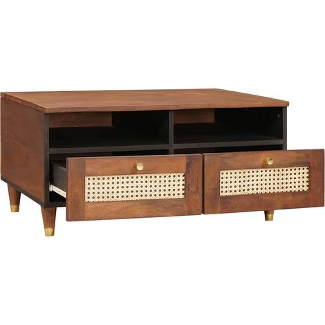 Tables basses,Table d'appoint,Table de Salon avec tiroir Marron 80 x 54 x 40 cm CFW76741 (1/5)