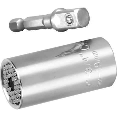 Kit d'accessoires pour perceuse avec rallonge pour douille de 7 à 19 mm (compatible avec les perceuses de 3/8 po) (1/5)