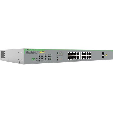 Allied Telesis AT-GS950/18PS-V2-50 switch no administrado Gigabit Ethernet PoE Gris (1/2)