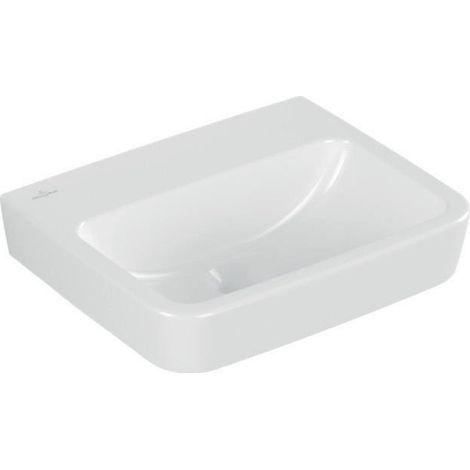 Villeroy & Boch O.novo - Lavamanos sobre encimera, 45x37 cm, sin rebosadero, sin orificio para grifería, blanco alpino 43444F01 (1/4)