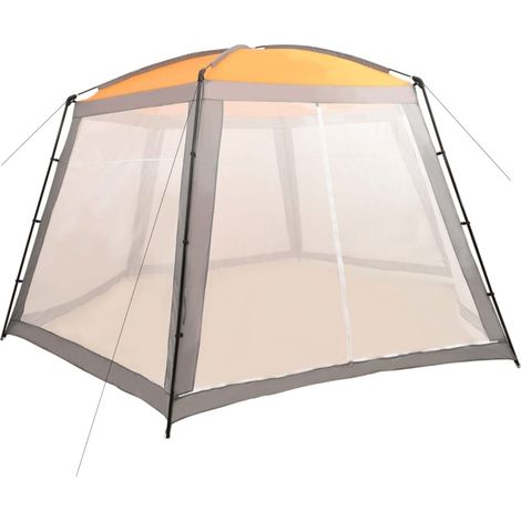 Tente de piscine Tonnelle Barnum de Jardin, Tente de jardin, Tissu 590x520x250 cm Gris OIB6669E (1/5)