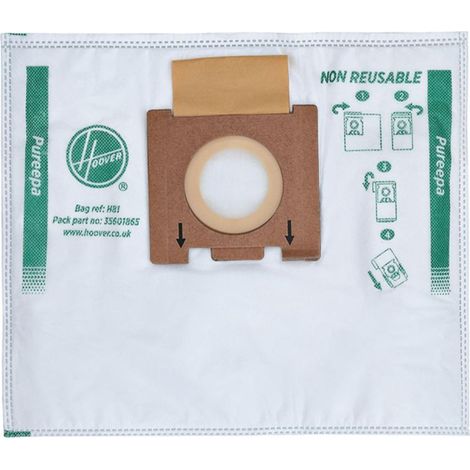 Hoover H81 Sacchetto per Polvere Bianco confezione da 4 sacchetti in microfibra (1/5)