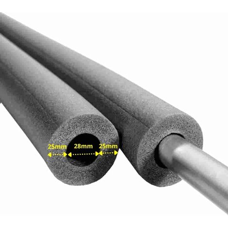 Tubo isolante 2m, isolamento tubi Ø 28 mm x 25 mm, isolante termico tubi (1/3)
