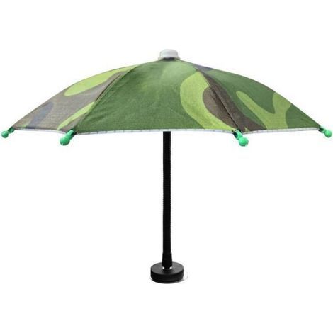 Parapluie magnétique pour téléphone portable, réglable et pliable, idéal pour la plage et l'extérieur (camouflage) (1/5)