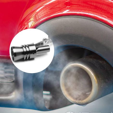 Amplificatore del suono del tubo di scarico per turbocompressore V8 finto in auto e moto I Generatore di suono universale Fischio turbo Tuning - Fischio di scarico per terminali di scarico (nero, M) (1/4)