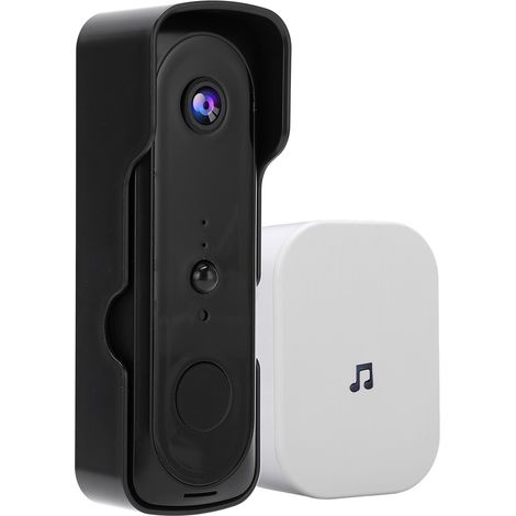 Interphone vidéo Wi-Fi 1080p, audio bidirectionnel, vision nocturne infrarouge, détection de mouvement, sonnette de sécurité pour la maison 90-260VEU (1/5)