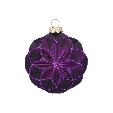 PALLINA VETRO VIOLA FIORE D 8 CM