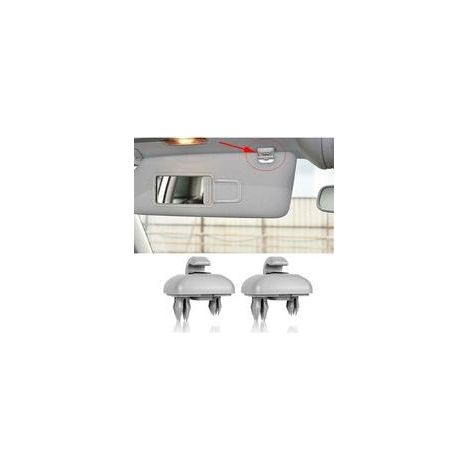 Set mit 2 Auto-Windschutzscheiben-Befestigungshaken mit Clips für Audi A1 A3 A4 A5 Q3 Q5 8U0857562A 8E0857563A A7 B6 B7 B8 S4 S5 Grau (1/5)