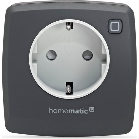 HOMEMATIC IP SMART HOME 161599A0 PRISE DE MESURE POUR INTERRUPTEUR ANTHRACITE PRISE MESURE LE COURANT, PRISE INTERMÉDIAIRE NUMÉR