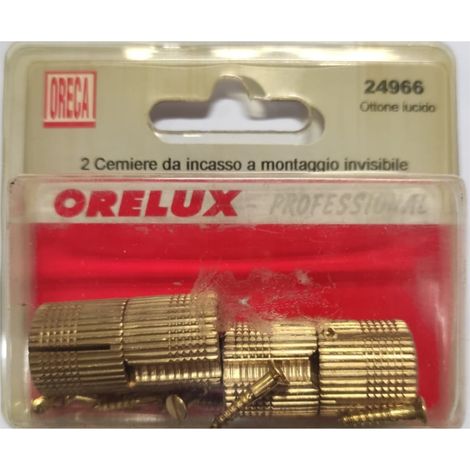 ORECA -  CERNIERE AD INCASSO A MONTAGGIOINVISIBILE 18X18MM PZ2