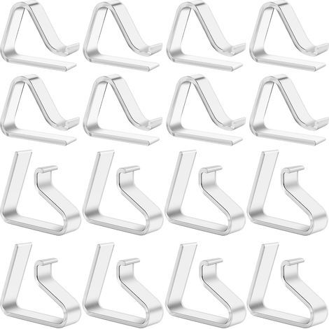16 Pcs Outdoor Tablecloth Clips, Outdoor Tablecloth Clips, Garden Tablecloth Clips, Outdoor Tablecloth Fasteners for Garden Picnic Wedding Party, Transparent (1/5)