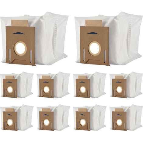 Paquete de 10 bolsas para aspiradora ECOVACS DEEBOT N8+ N8 Pro+ T8 T8+ T8 AIVI T8 AIVI+ T8 MAX T9+ Bolsas de repuesto para polvo ( (1/4)