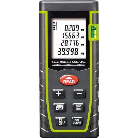 Télémètre Laser, 40m télémètre Laser numérique capteur d'angle électronique télémètre Laser Laser Ruban à mesurer Instruments Outils Mesurer la Distance, la superficie et Le Volume (1/5)