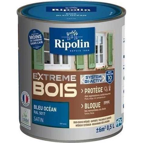 RIPOLIN Pintura Madera Satinada Alta Protección 10 años que Protege y Realza tus Maderas - Azul océano (1/3)