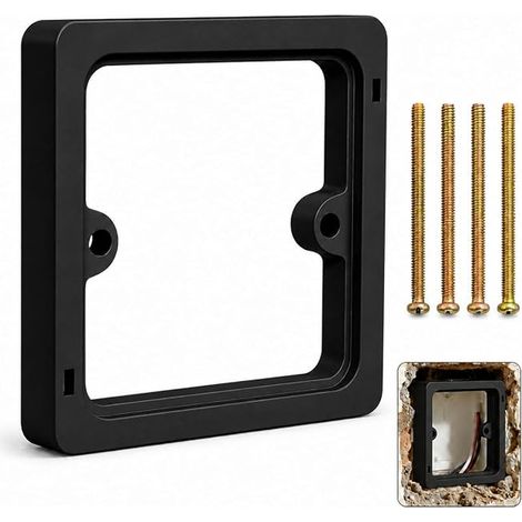 Entretoise de Prise 10mm Boîtier d'Extension de Prise pour Boîte 1 Noir (1/5)