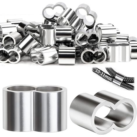Aluminium Cable Sleeves 10 mm Steel Crimping Clip (1/5)
