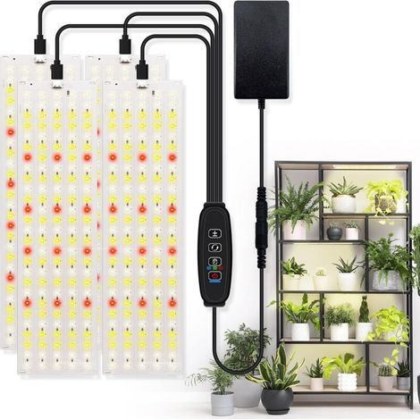 LED-Pflanzenlampe, vierflammige Vollspektrum-Zusatzleuchte, Lampe für Zimmerpflanzen-Setzlinge und Sukkulenten, Aquarienpflanzenlampe mit minimaler Leuchtkraft. (1/3)