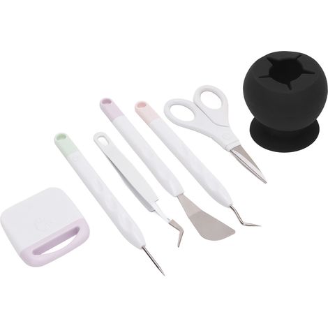 Kit de 7 outils de désherbage pour vinyle, kit de bricolage, idéal pour la découpe de papier, la sculpture et le scrapbooking, noir. (1/5)