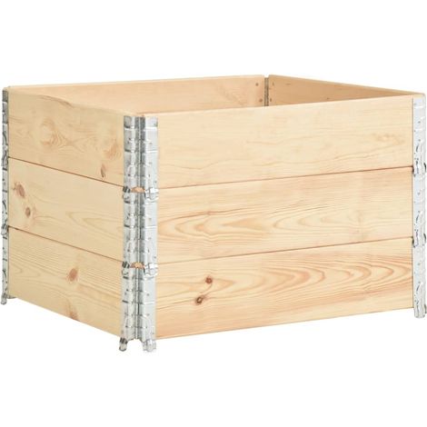 Fioriere Rialzate 3 pz 100x100 cm in Legno Massello di Pino vidaXL